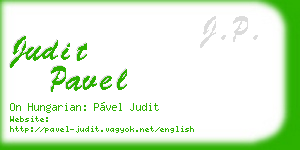 judit pavel business card